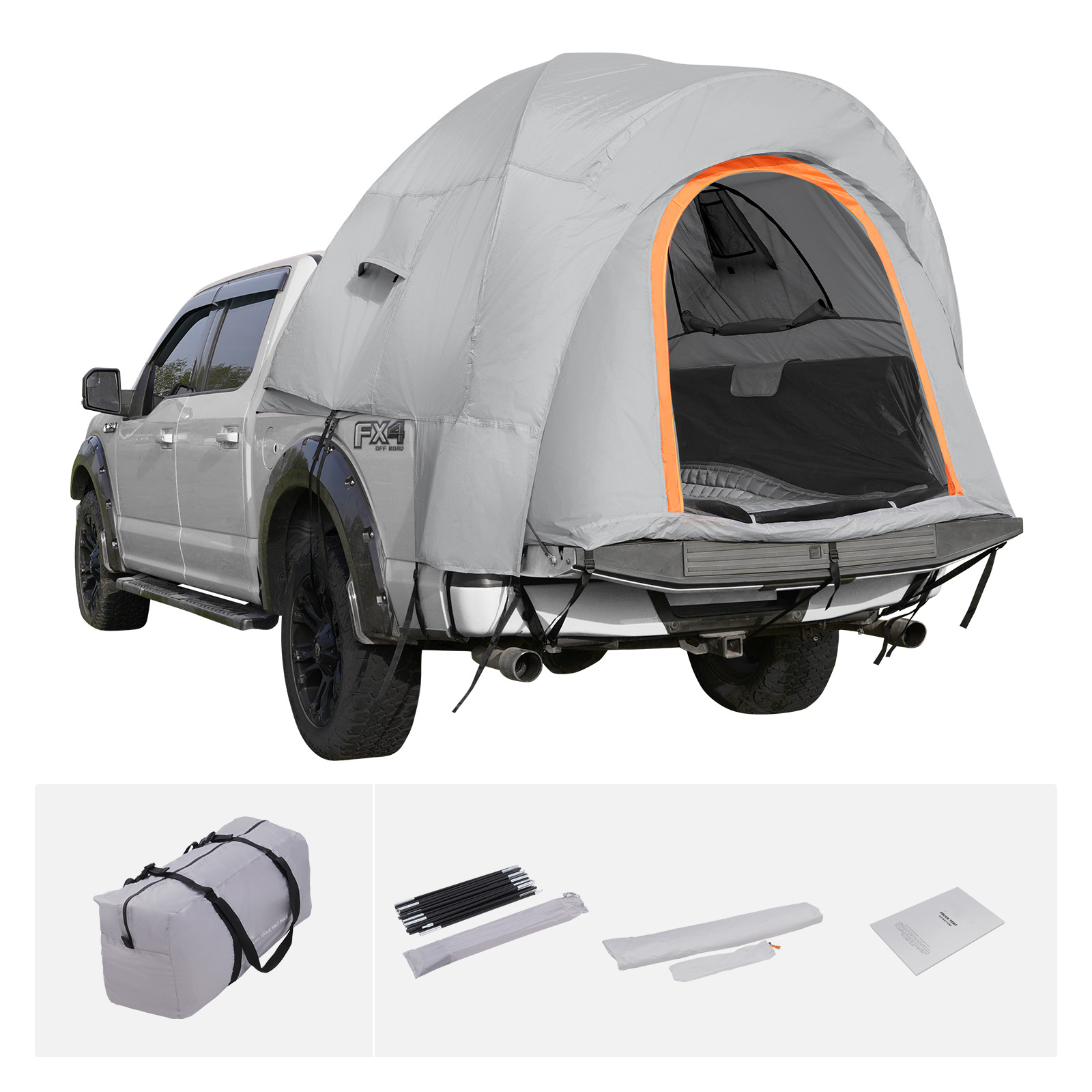 8'x8' SUV Camping Tent, Double Layer PU2000mm Waterproof Rear Tailgate Tent, 6-8 Person…