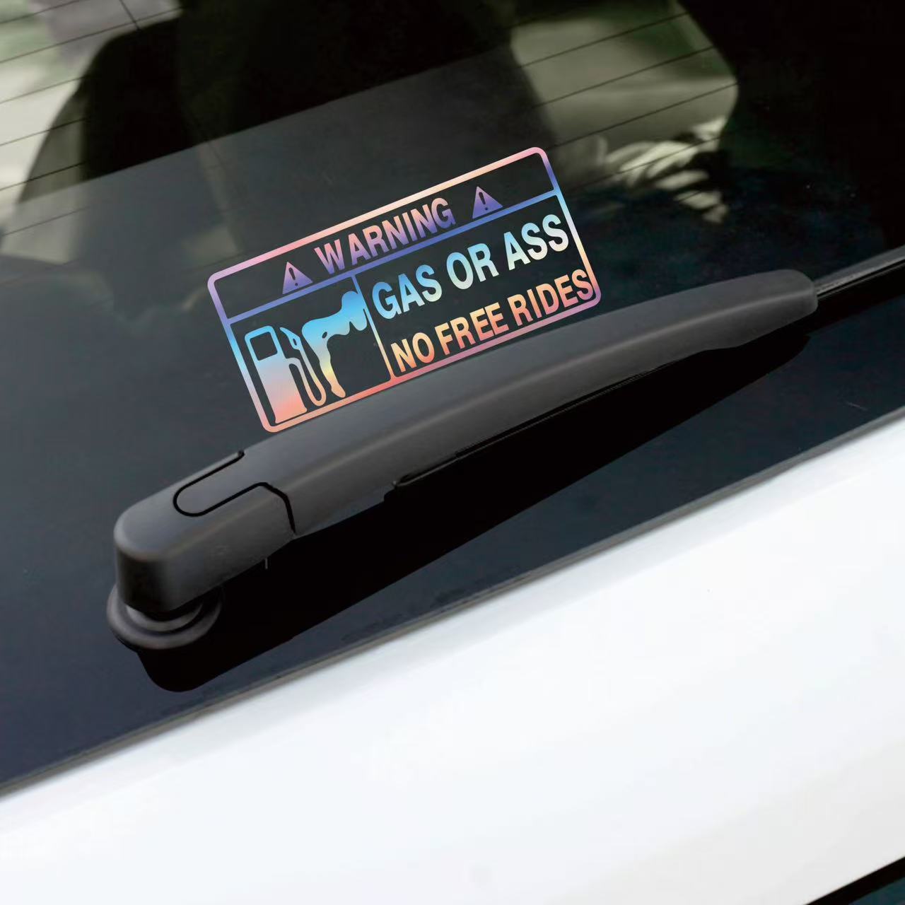 Reflective Car Sticker With Warning English Letters, Personalized Nighttime Reflective…