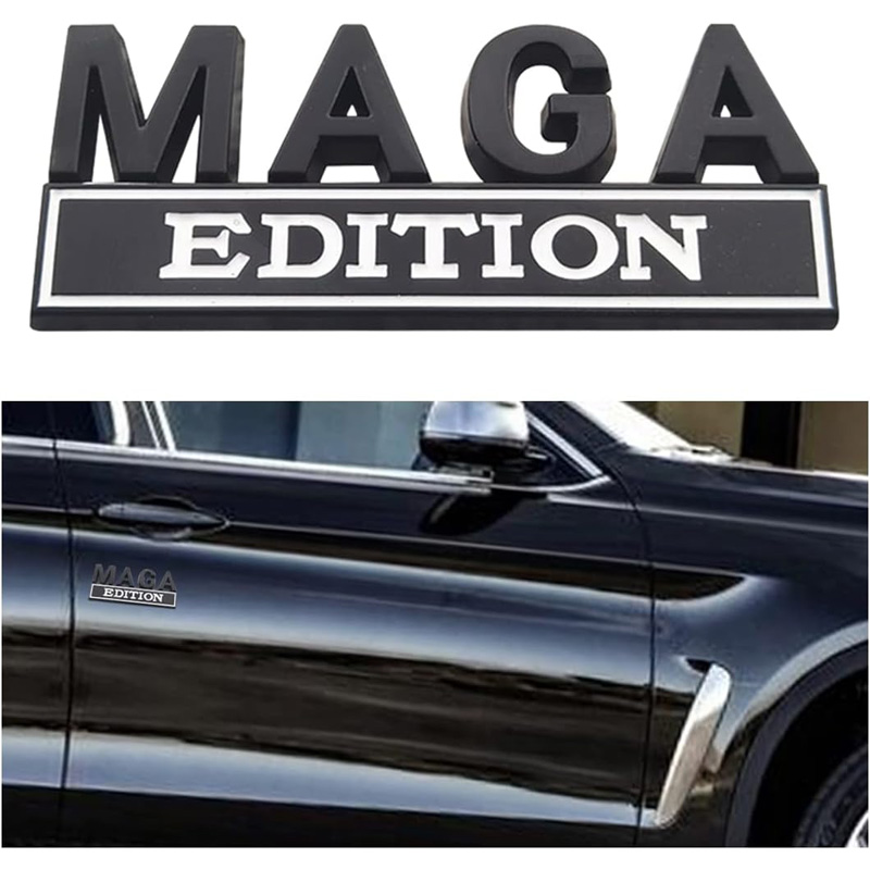 4-Pack MAGA Edition Car Metal Badge Sticker Truck Replacement, Suitable For General…