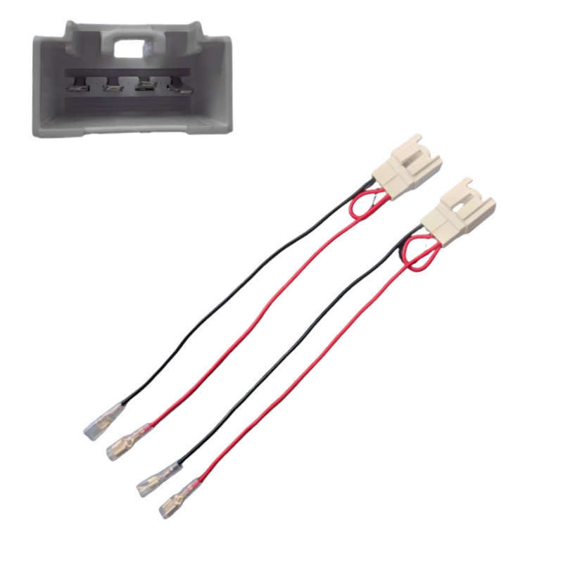 2-Pack 4 PCS Car Door Speaker Wiring Harness, Audio Speaker Wire Cable Compatible With…