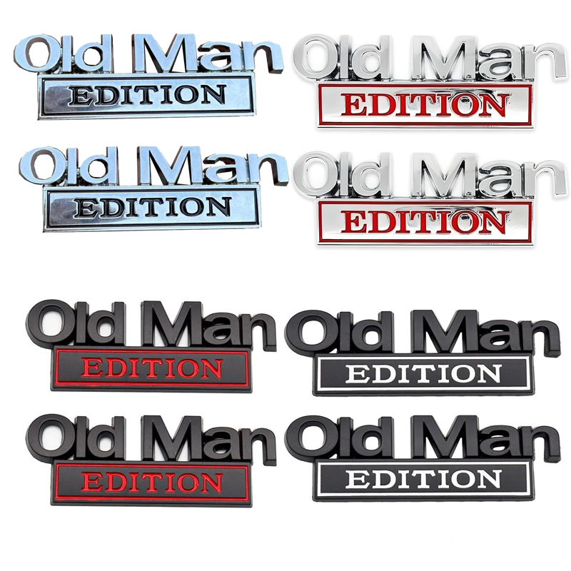 2pack Old Man Edition Emblems, Seabee Emblem 3D Badge Decal Car Truck SUV,Refrigerator…