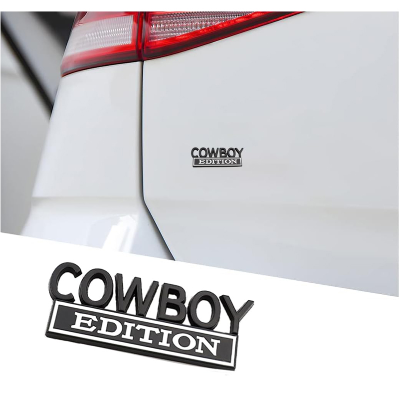 2pack Cowboy Edition Emblems, Seabee Emblem 3D Badge Decal Car Truck SUV,Refrigerator…