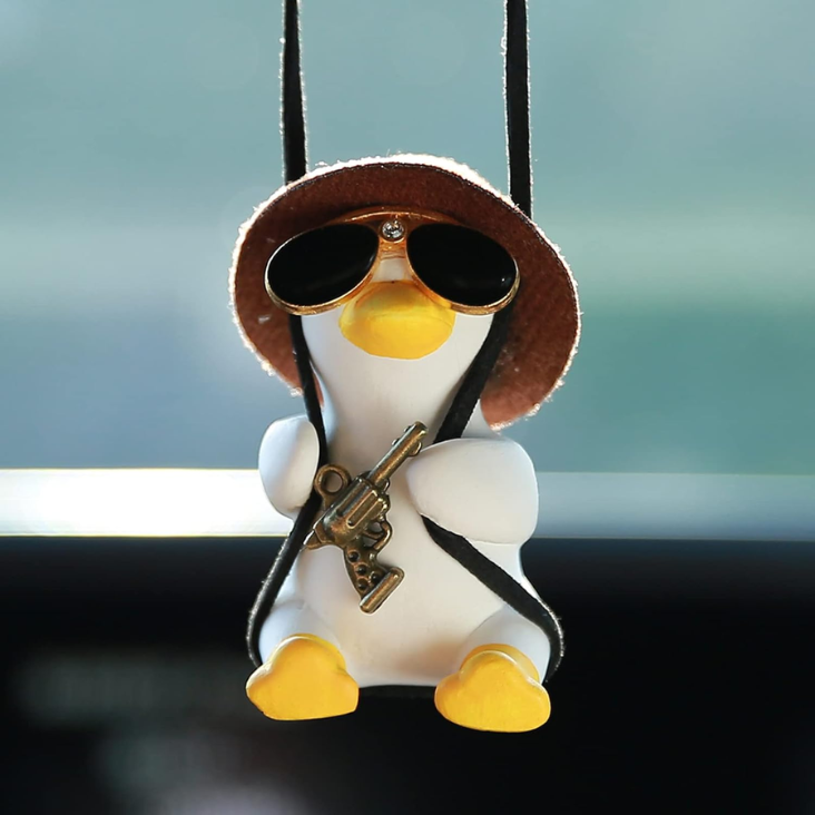 Cool Swinging Duck Car Hanging Ornament, Pendant Interior Rearview Mirror Decoration And…