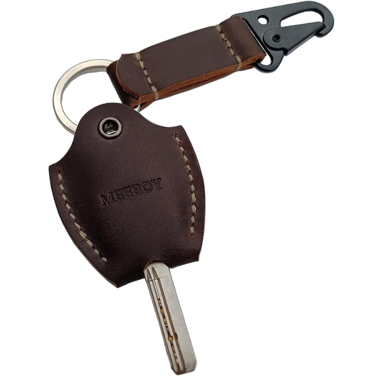 Handmade Leather Car Key Sleeve For Broken Key Car Key Cover For Men And Women Coffee