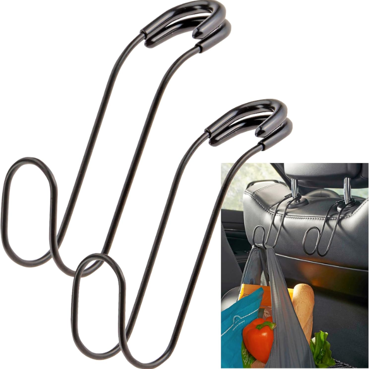 Heavy Duty No-Slip Unbreakable Metal Car Hooks For Purses, Bags And Hats