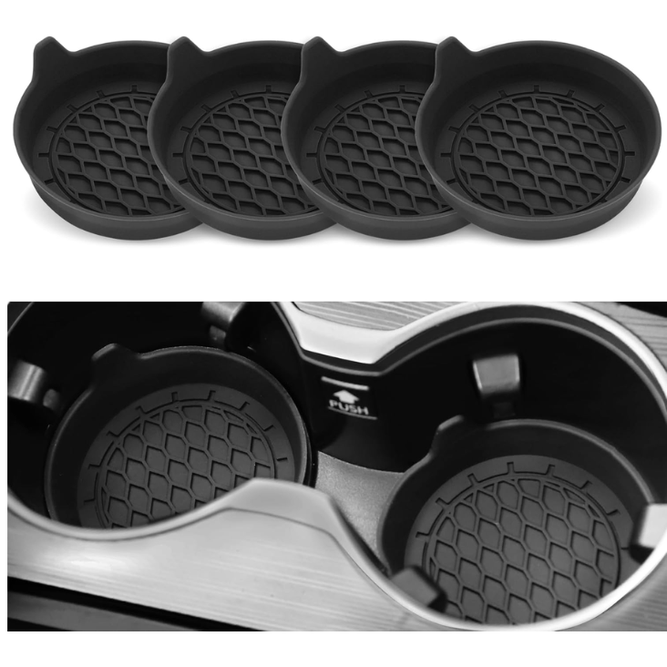 Car Cup Holder Coaster, Silicone Cup Holder Insert, Universal Non-Slip Cup Holders, Car…