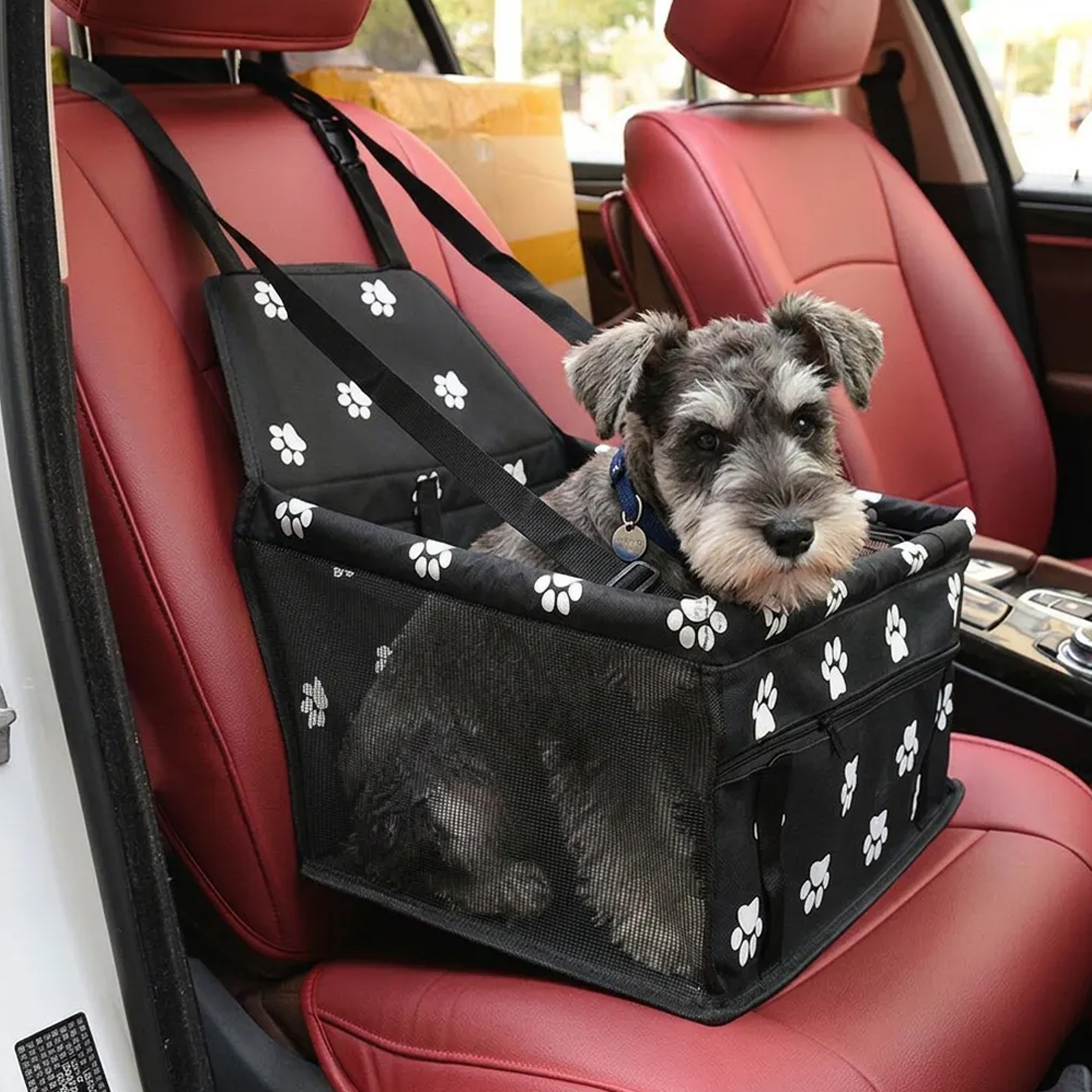 Dog Car Seat For Small Medium Pet, Portable Cat Puppy Rabbit Seat Travel Booster