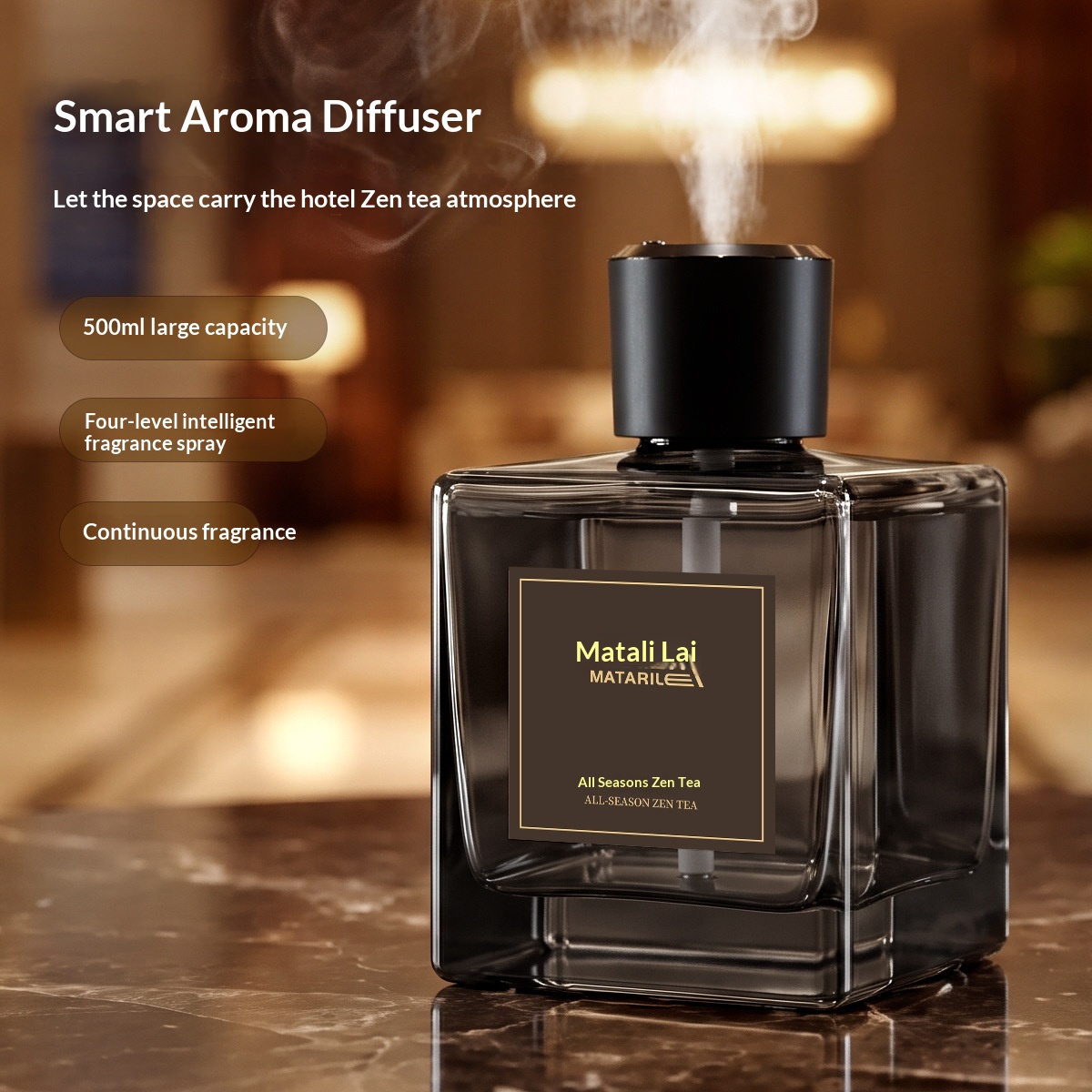Smart Aromatherapy Diffuser 500ML Automatic Spray Toilet Odor Eliminator Long-Lasting…
