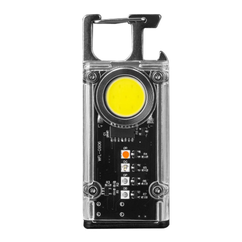 COB LED Magnetic Flashlight Keychain Torch Mini Pocket Rechargeable Light Lamp