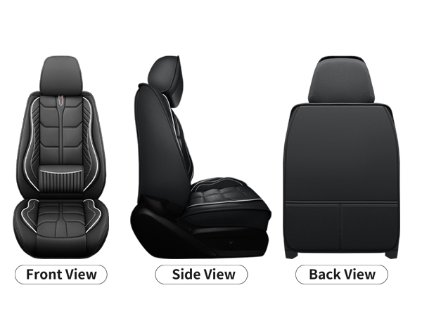 Ergonomic Lumbar Support Full Leather Car Seat Covers Full Set 5 Seats Comfort Auto Seat…