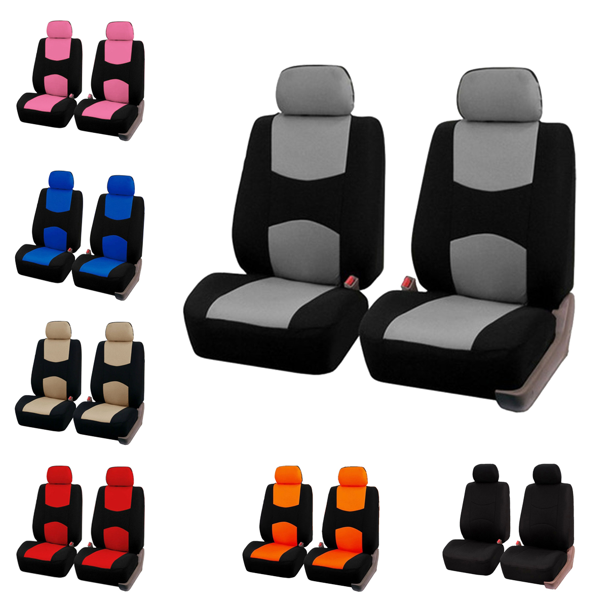 2 Front Car Seat Covers, 2mm Thick, Classic And Durable, Suitable For Small, Medium, And…