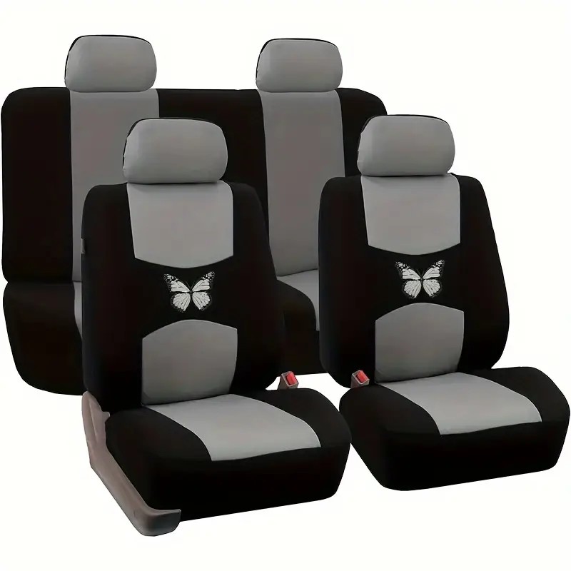 5-Seat Car Seat Cover, Classic And Timeless Design, Thin 2mm Thickness, Suitable For All…