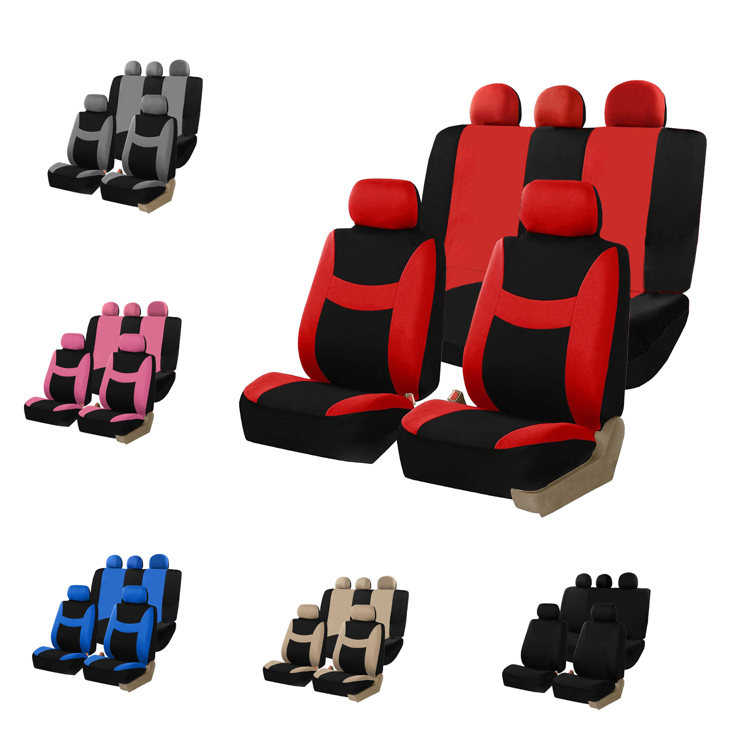 5-Seat Car Seat Cover, Classic And Timeless Design, Thin 2mm Thickness, Suitable For All…