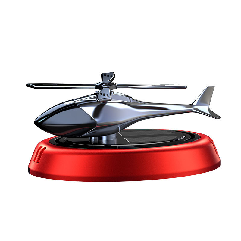 Solar Rotating Helicopter Car Air Freshener, Solid Aroma Balm Car Perfume Ornament For…