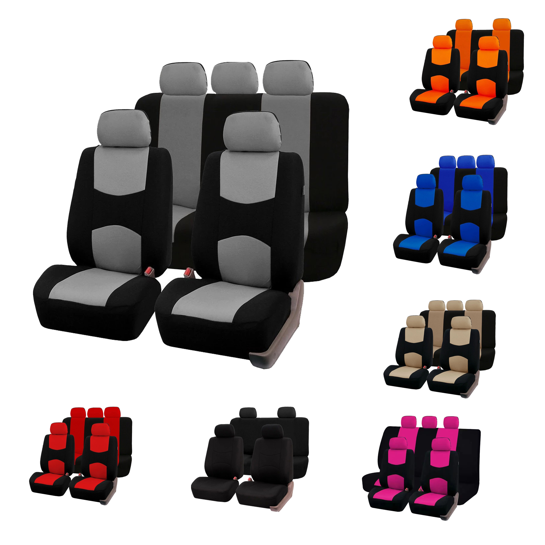 5-Seat Car Seat Cover, Classic And Timeless Design, Thin 2mm Thickness, Suitable For All…