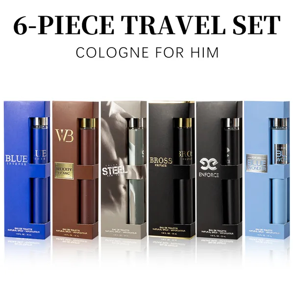 6-Pack Set, 1.18fl.oz 35ml Each Bottle, Men's Eau De Toilette Spray, Long-Lasting…