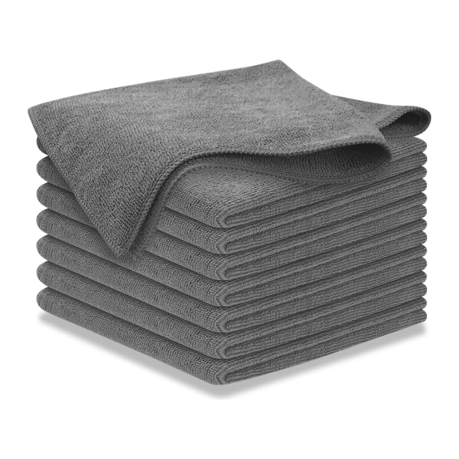 Microfiber Cleaning Cloth 8Pcs 12.5x12.5 Inch Ultra Absorbent Car Cleaning Towel Reusable…
