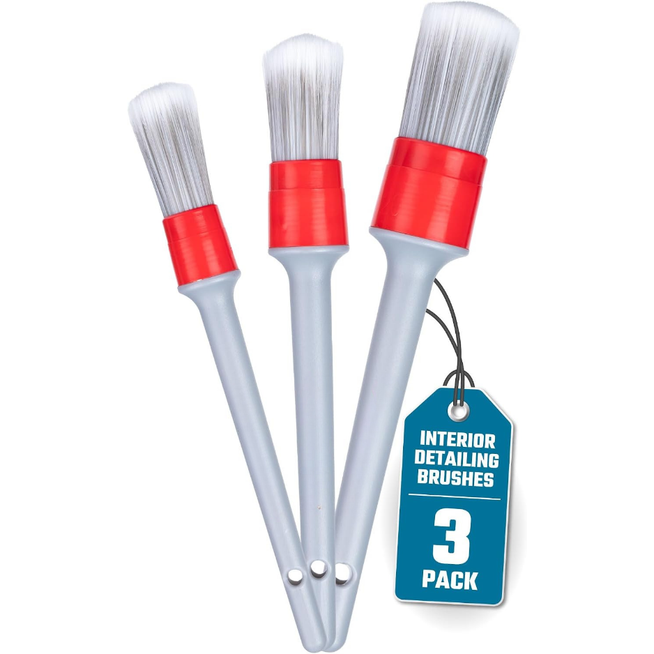Car Interior Detailing Brush Set 3 Units, Soft Cleaning Brushes For Dashboard, Vents…