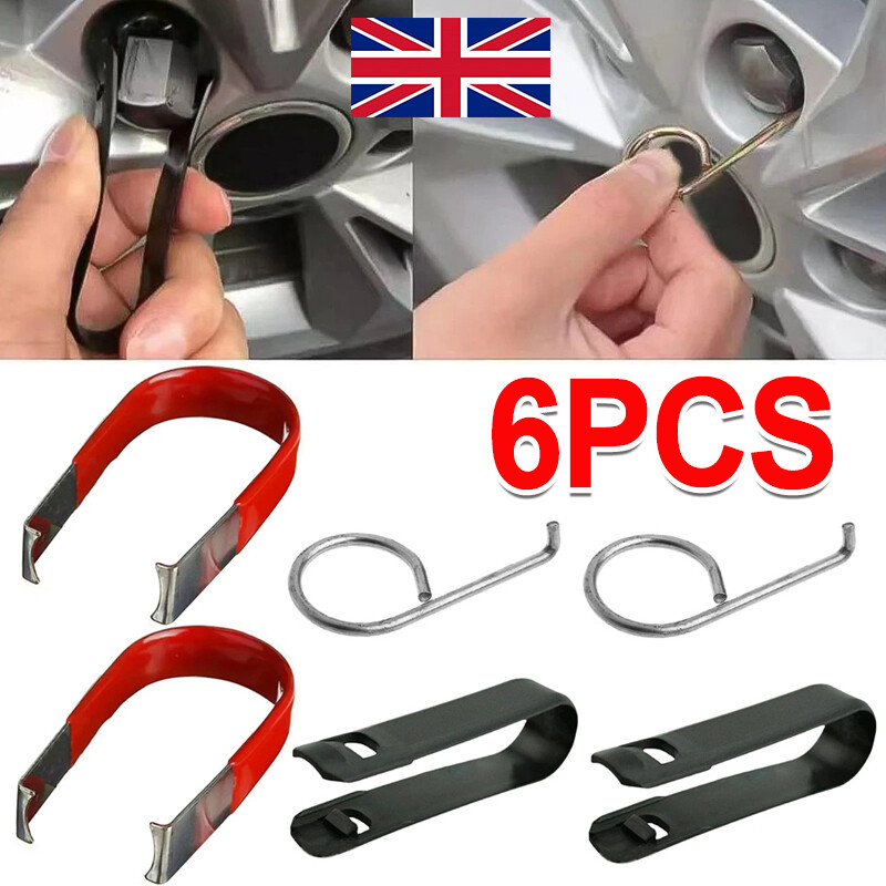 6-Pack Wheel Bolt-Cap Cover Remover Tool Set-Car Tyre Nut Centre Cover Cap Puller