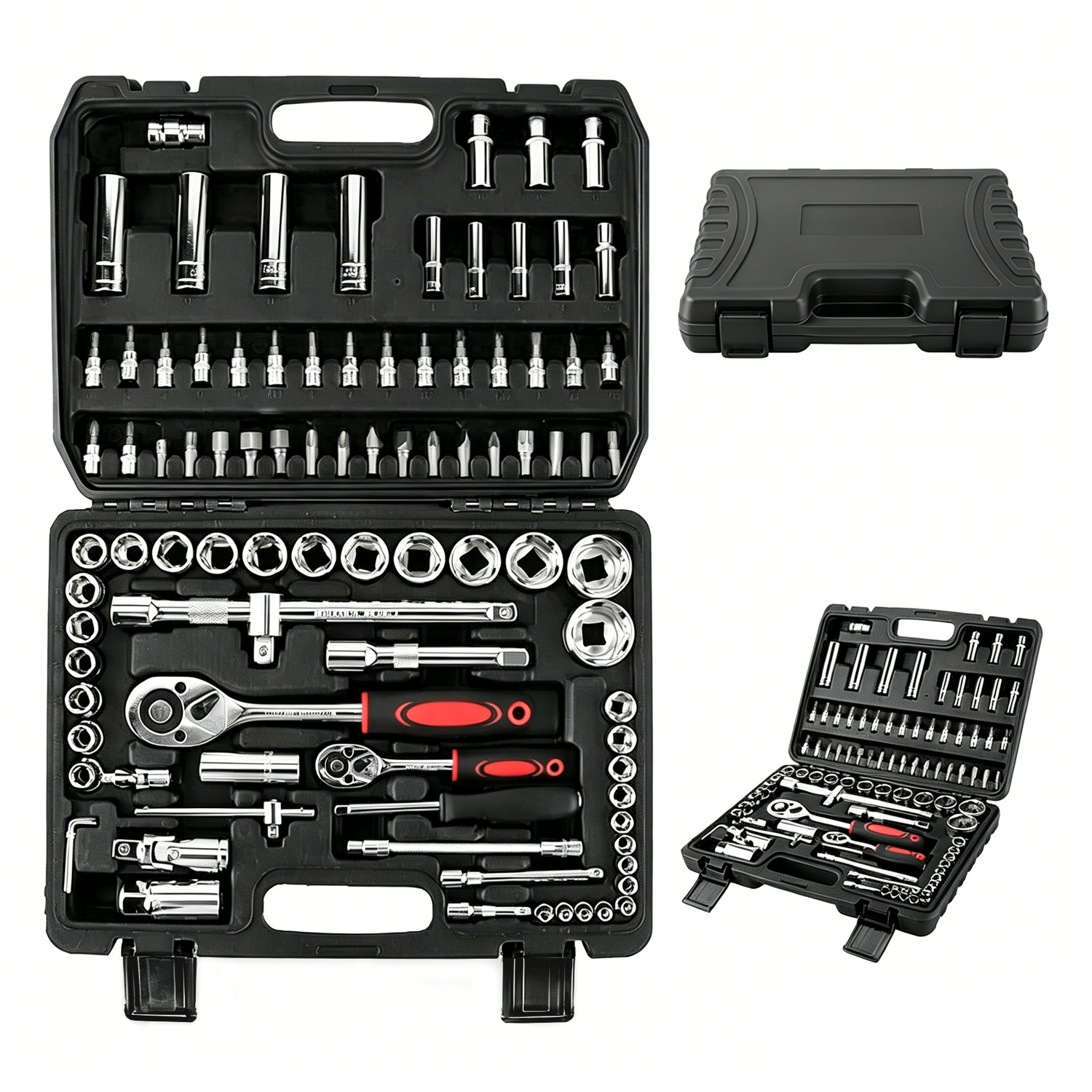 94-Pack Drive Socket Set Screwdriver Ratchet Bits Wrench Tool Kit