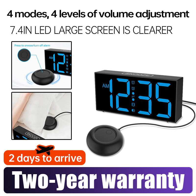 A Loud Alarm Clock With A Bed Vibration Device, Specially Designed For People With Severe…