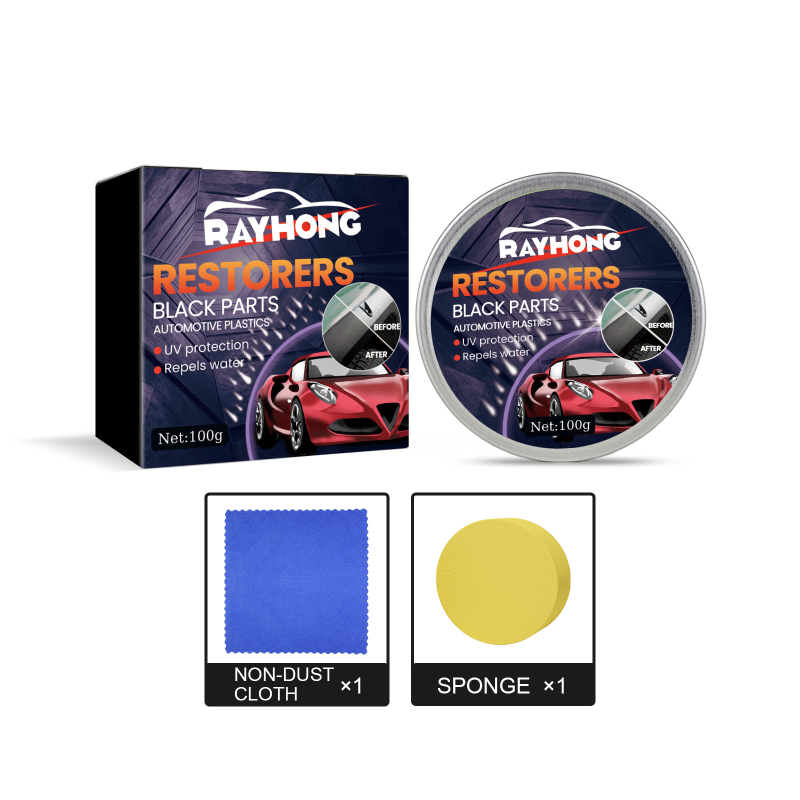 Plastic Repair Wax, Interior Seat Decontamination Gloss Restoration Wax