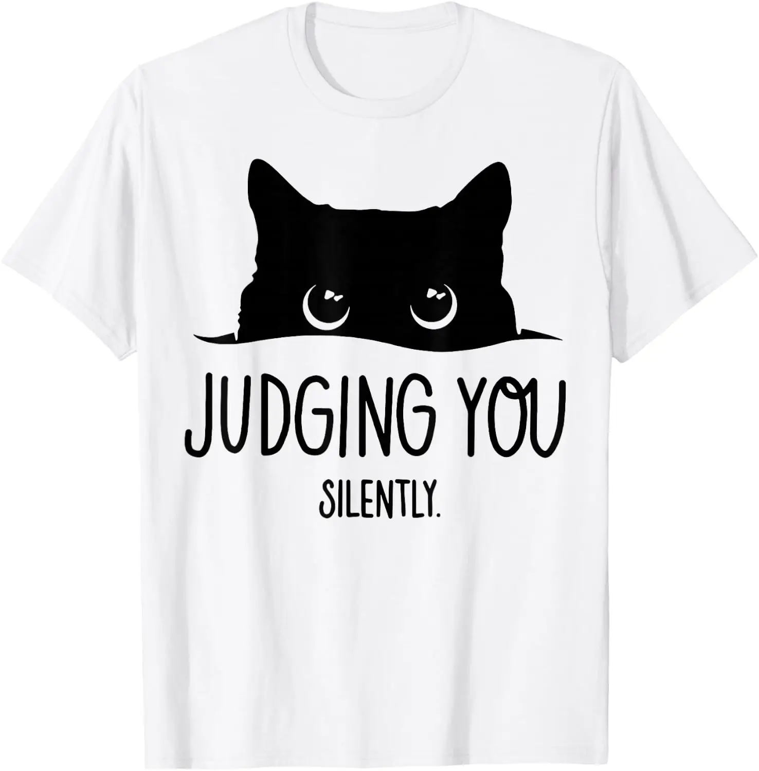Cat Judging You Silently T-Shirt Men T Shirt vintage Cat Pattern Graphic Tee, Funny Cat…