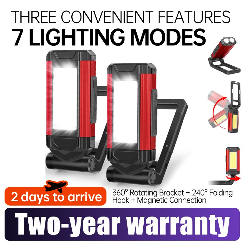 Magnetic Work Light Rechargeable Flashlight Portable Led Work Light 7 Flashlight Modes…
