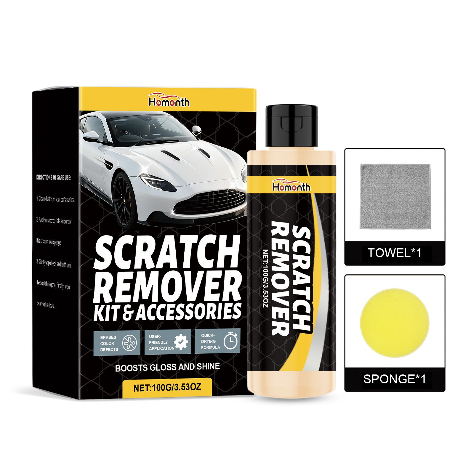 HOMONTH Automotive Paint Scratch Care Kit, 1 Kit