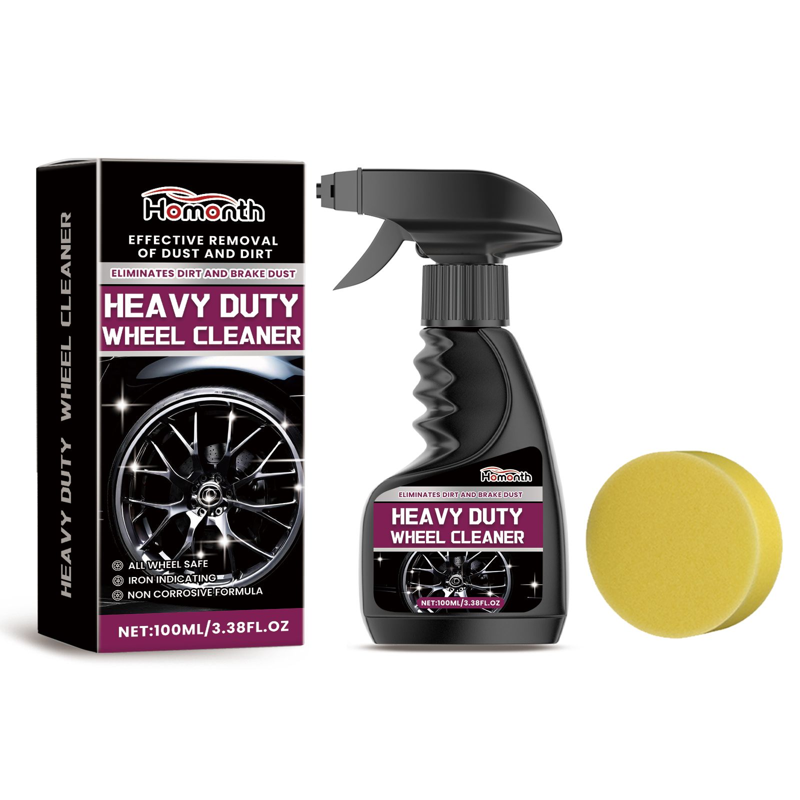 HOMONTH Automotive Wheel Cleaner Kit, 100 ml Kit