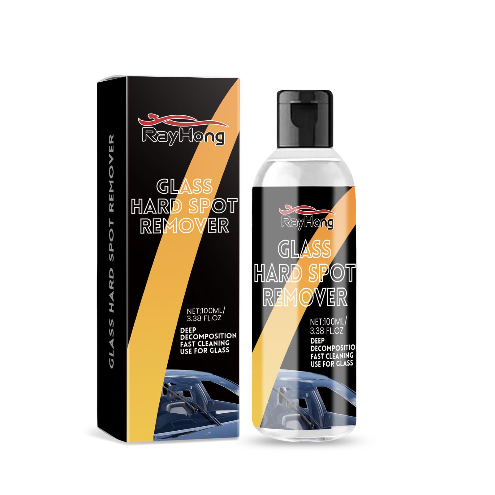 RAYHONG Automotive Windshield Glass Film Cleaner, 100 ml / 1 Bottle
