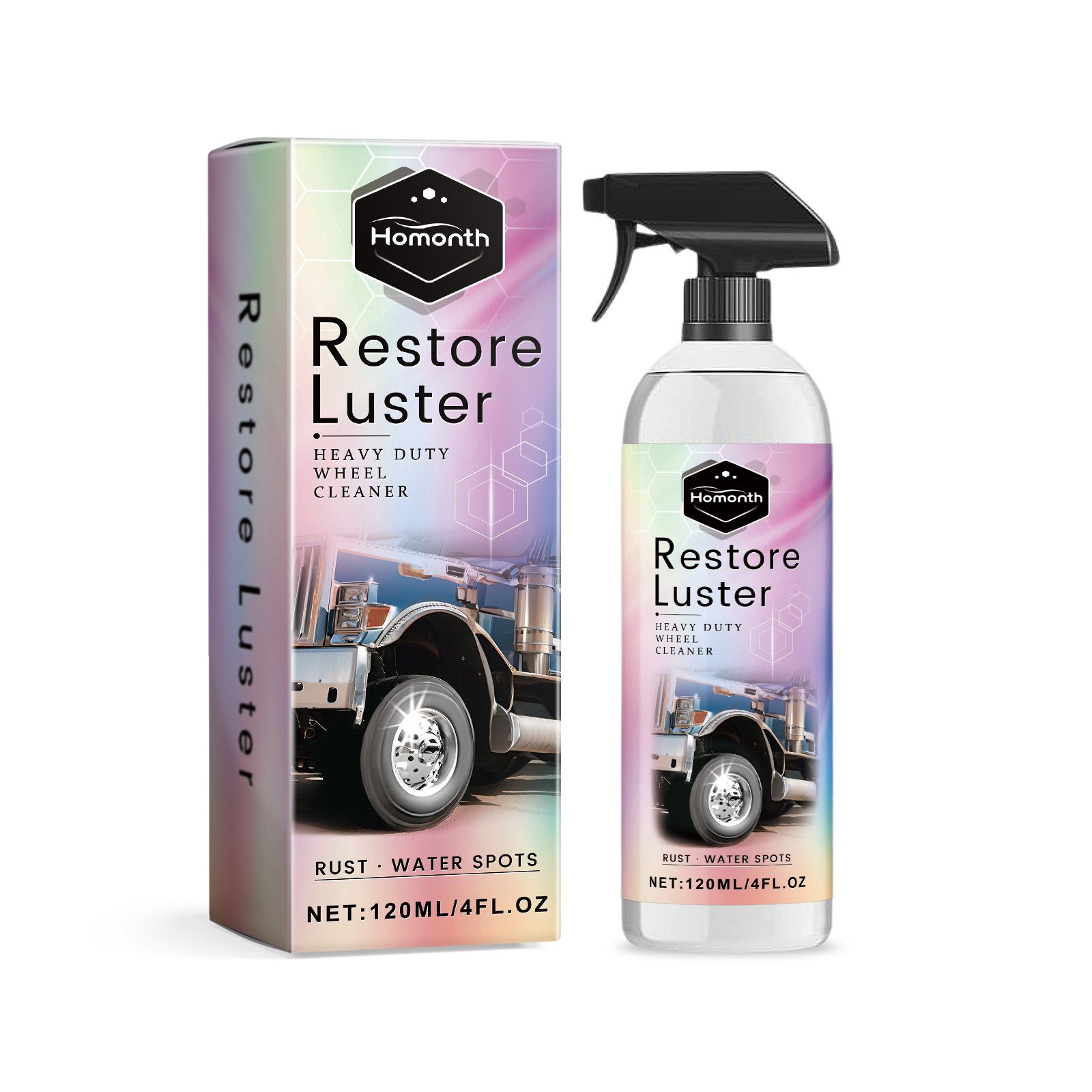 HOMONTH Automotive Wheel Cleaner, 120 ml / 1 Bottle