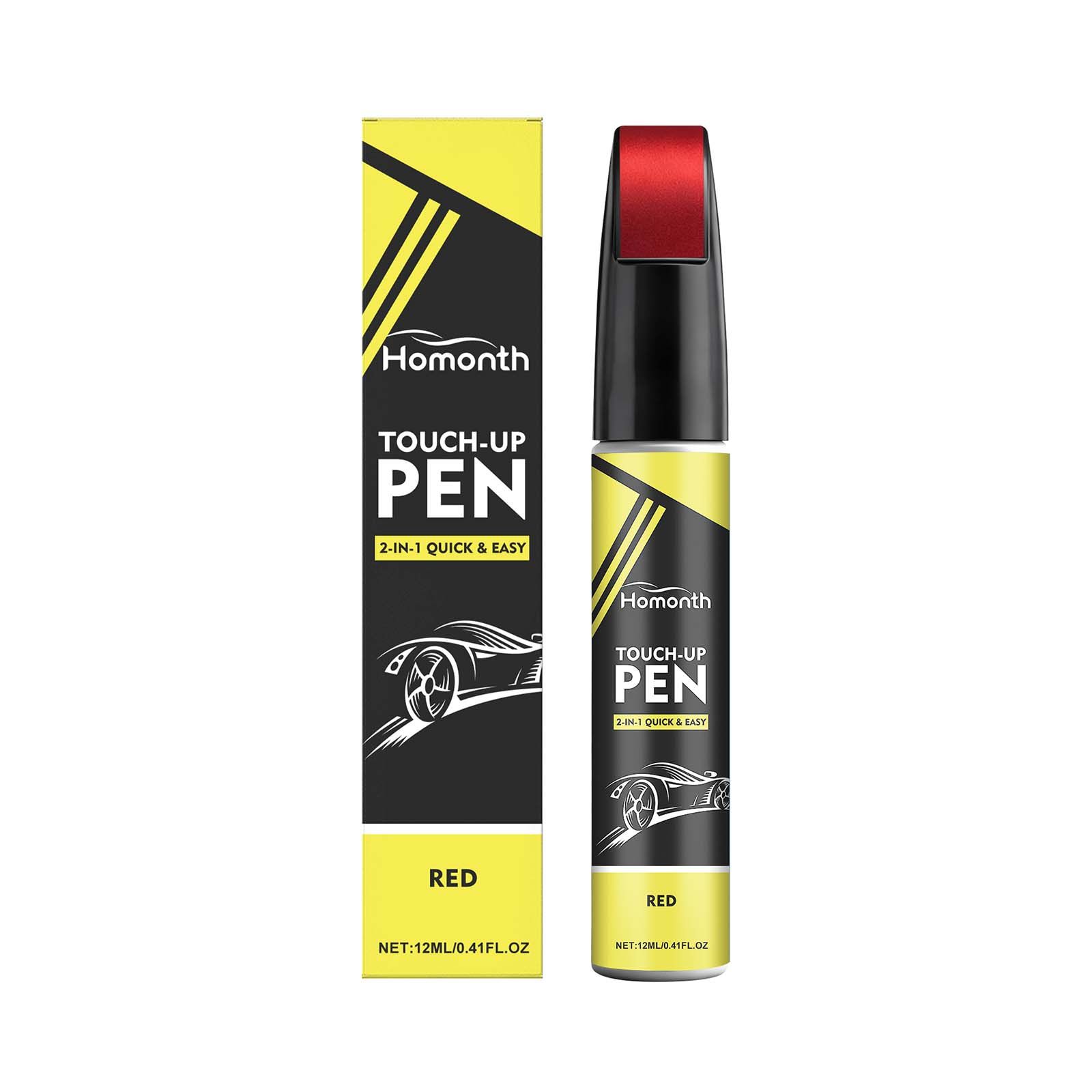 HOMONTH Red Automotive Paint Touch-Up Pen, 12 ml / 1 Bottle