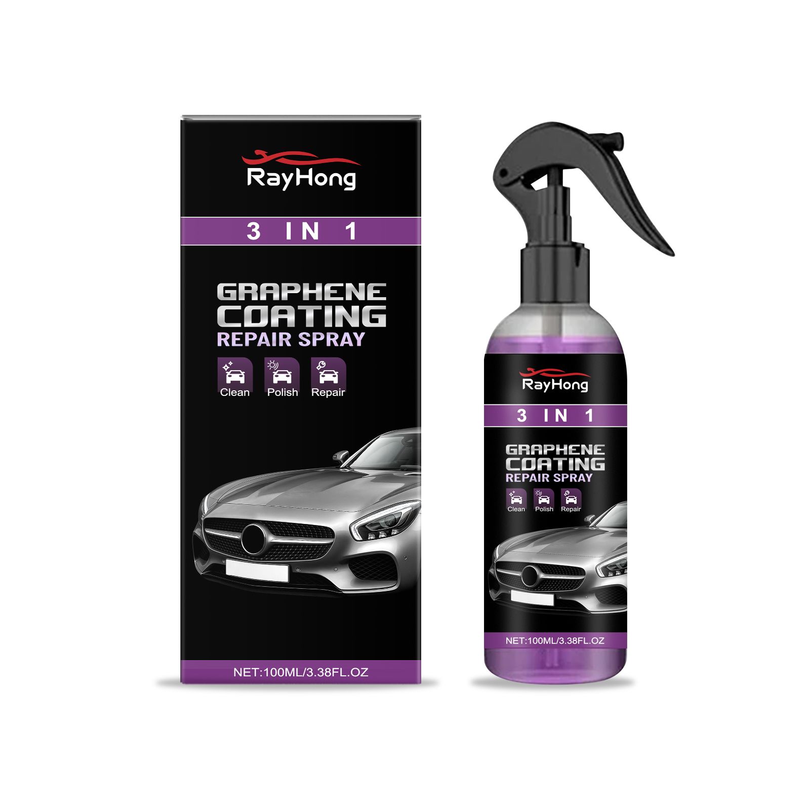 RAYHONG Automotive Paint Coating Care Spray, 100 ml / 1 Bottle