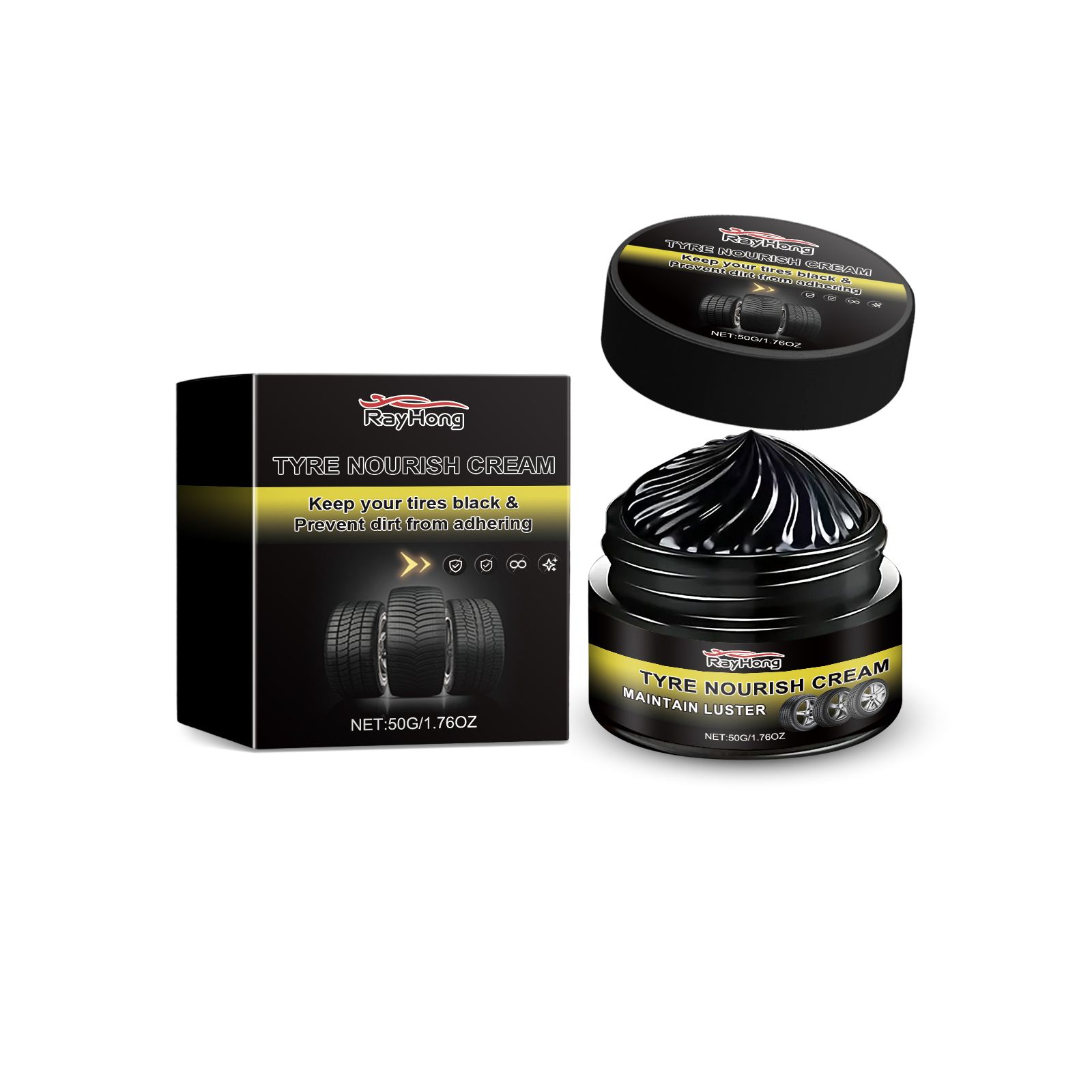 RAYHONG Automotive Tire Care Wax, 50 g / 1 Pack