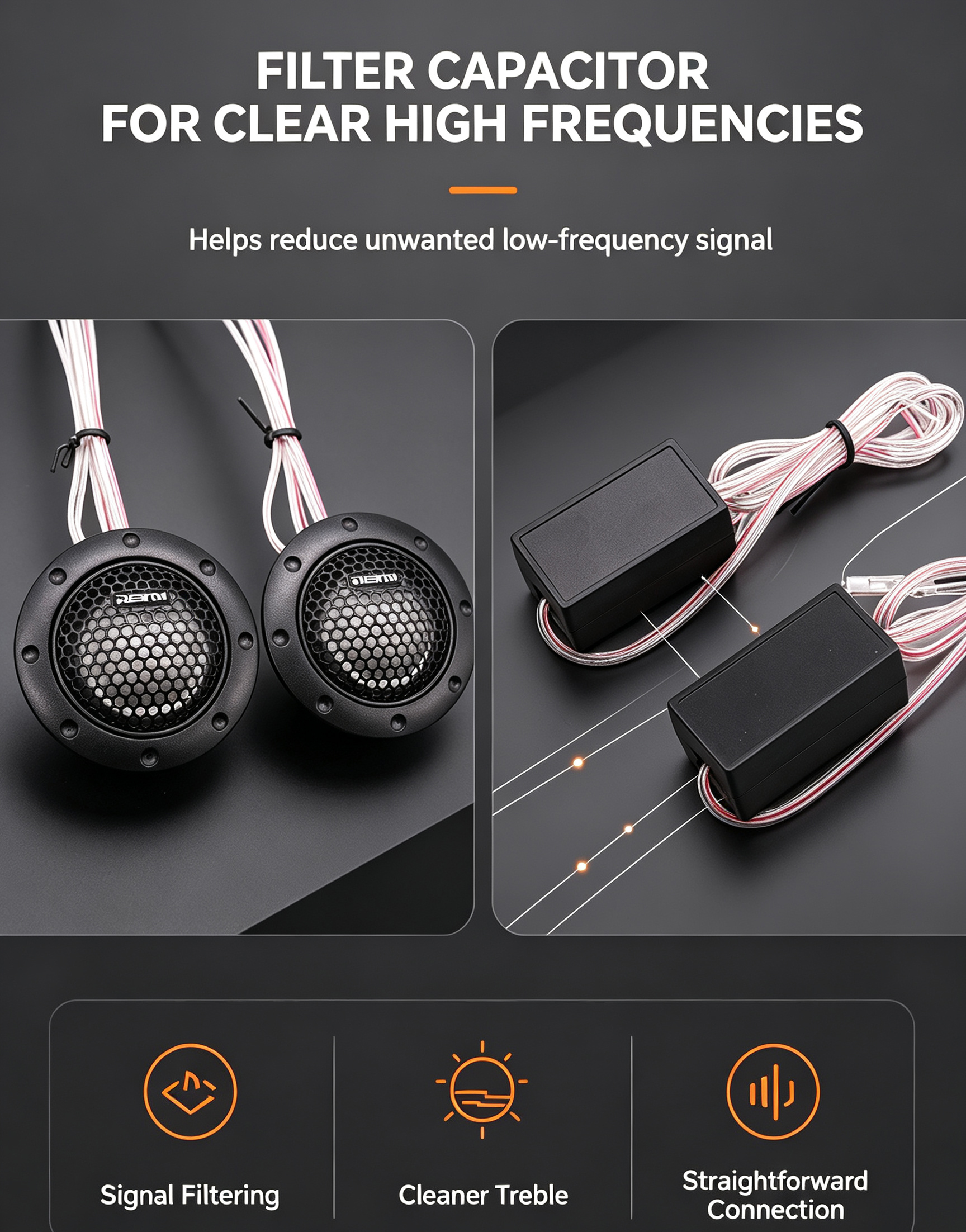 1.5 Inch Car Tweeter Speaker Dome Audio High Pitch Loudspeaker Car Audio Modification…