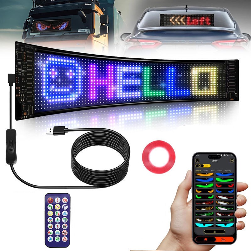 12x59CM For Truck-Specific Devil's Eye LED-Screen Car Eye Light Dynamic Lamp