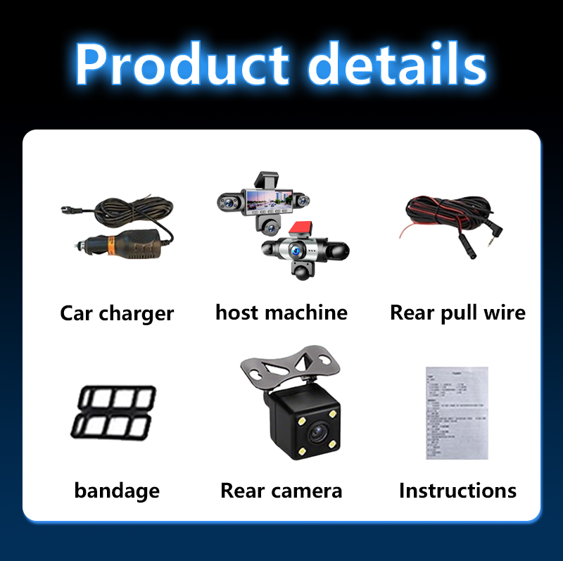 Five Camera Driving Recorder, 1080P High-definition Night Vision, Mobile App For Viewing…
