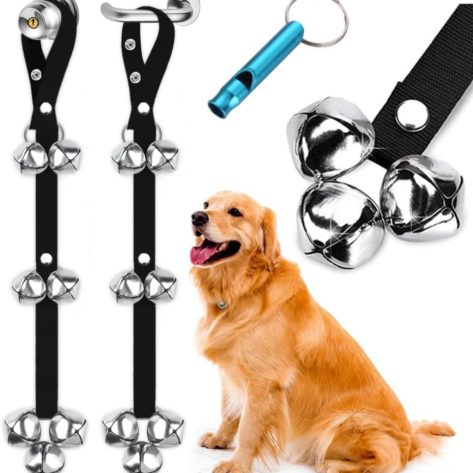 2-Pack Dog Doorbells For Potty Training, Adjustable Puppy Training Bells, Extra-Large…