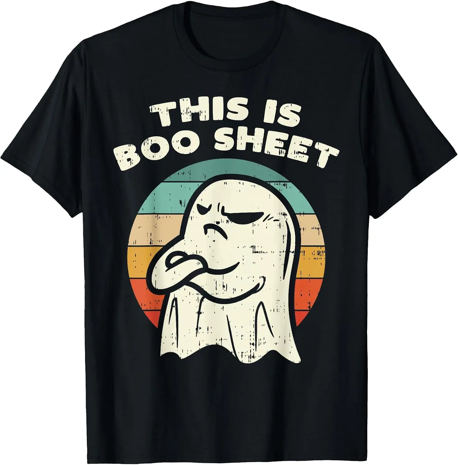 This Is Boo Sheet Ghost Retro Costume Men Women T-Shirt Stylish, Breathable, 100% Cotton…