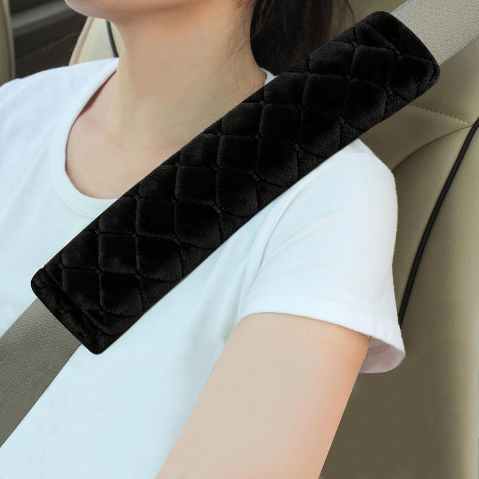 Seat Belt Covers 2 Pack, Soft Shoulder Pads For Cars, Backpacks And Travel Straps