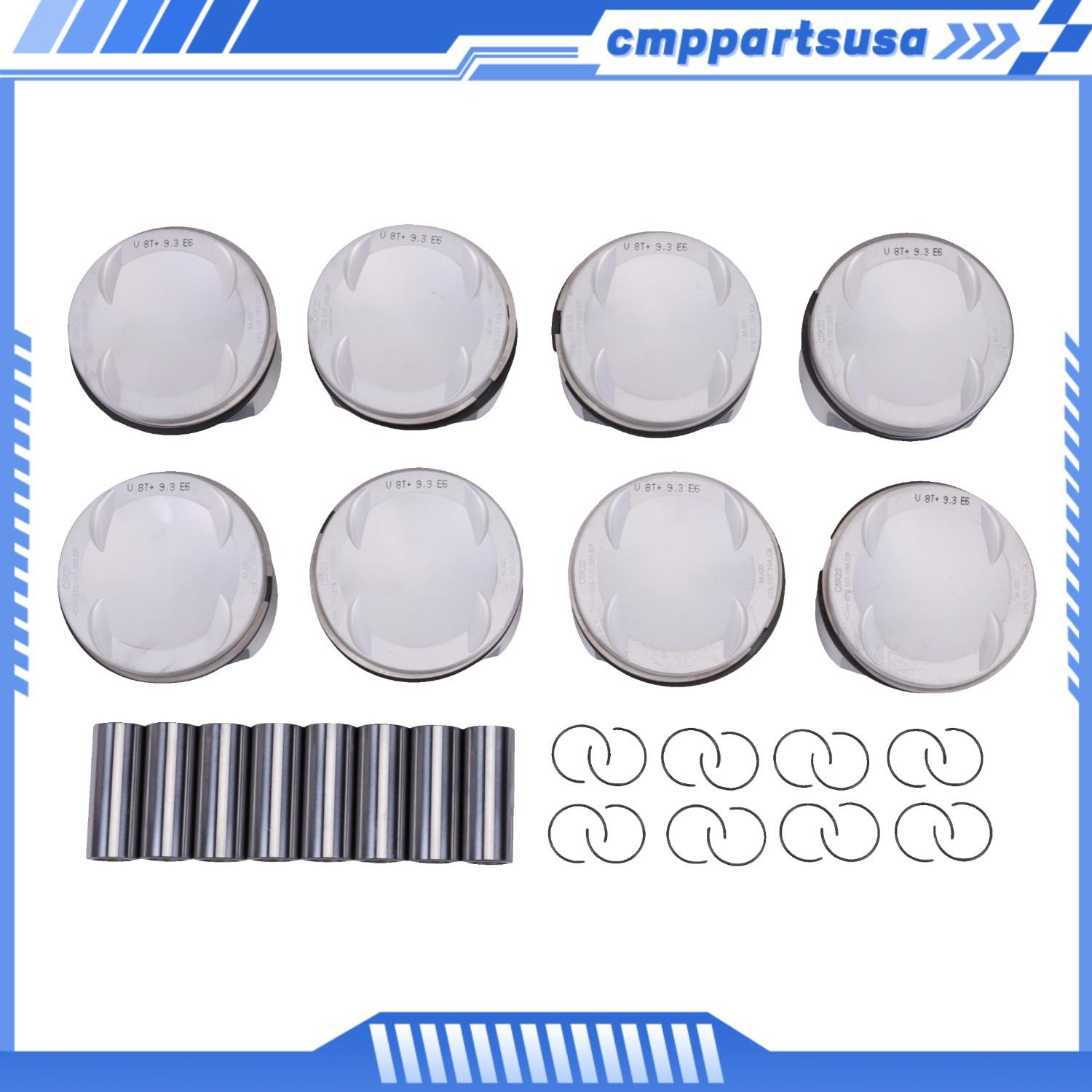 8x Pistons & Rings Set STD 9.3 To 1 For -Audi RS6 C7 RS7 S8 4.0 TFSI CTF CWN CRD DDTA