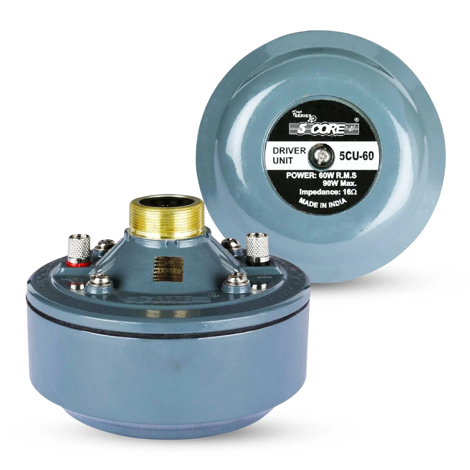 5 Core Compression Driver 2" Horn Tweeter 600W Titanium Diaphragm 16 Ohms 18 TPI All…