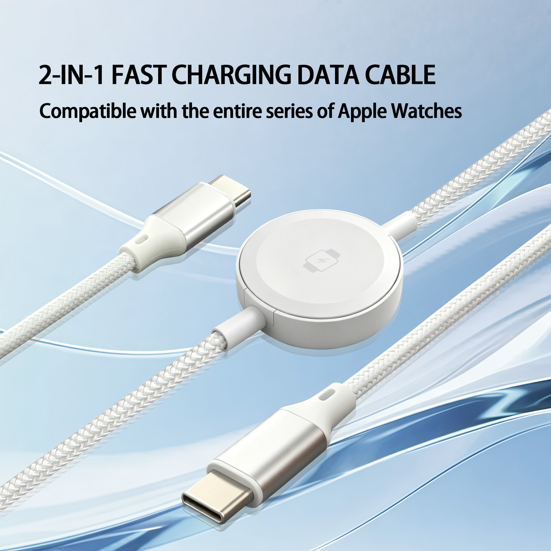 27W 2-in-1 Magnetic Wireless Charging And Data Transfer Cable