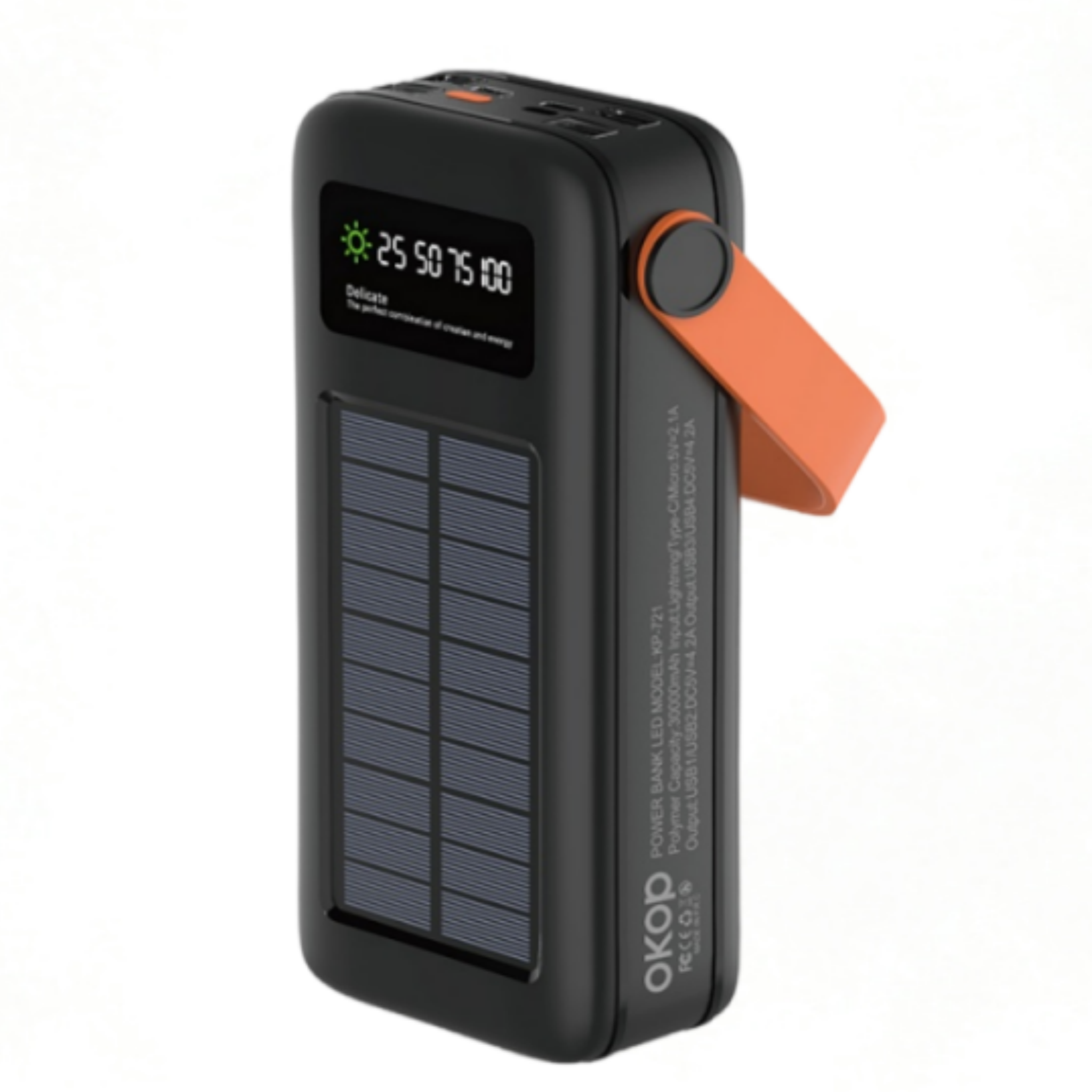 KP-721 Best-selling 30,000mAh High-Capacity Portable Power Bank With Handle And Digital…