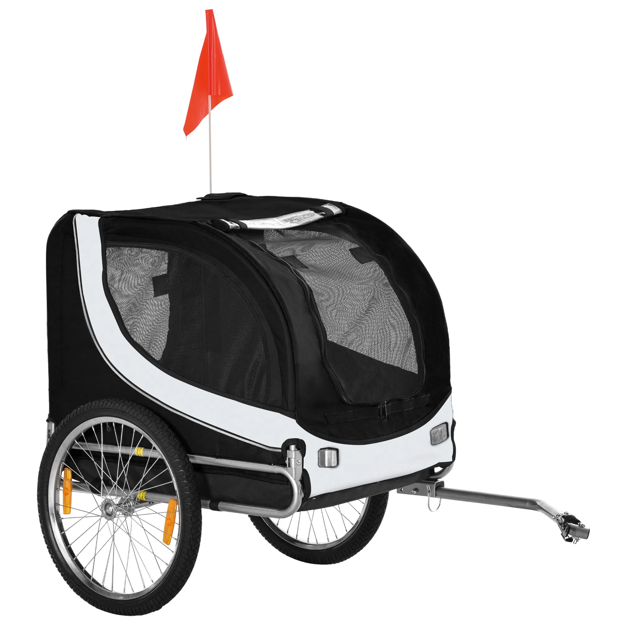 Dog Bike Trailer, Pet Cart Bicycle, Wagon Cargo Carrier Attachment with Hitch…