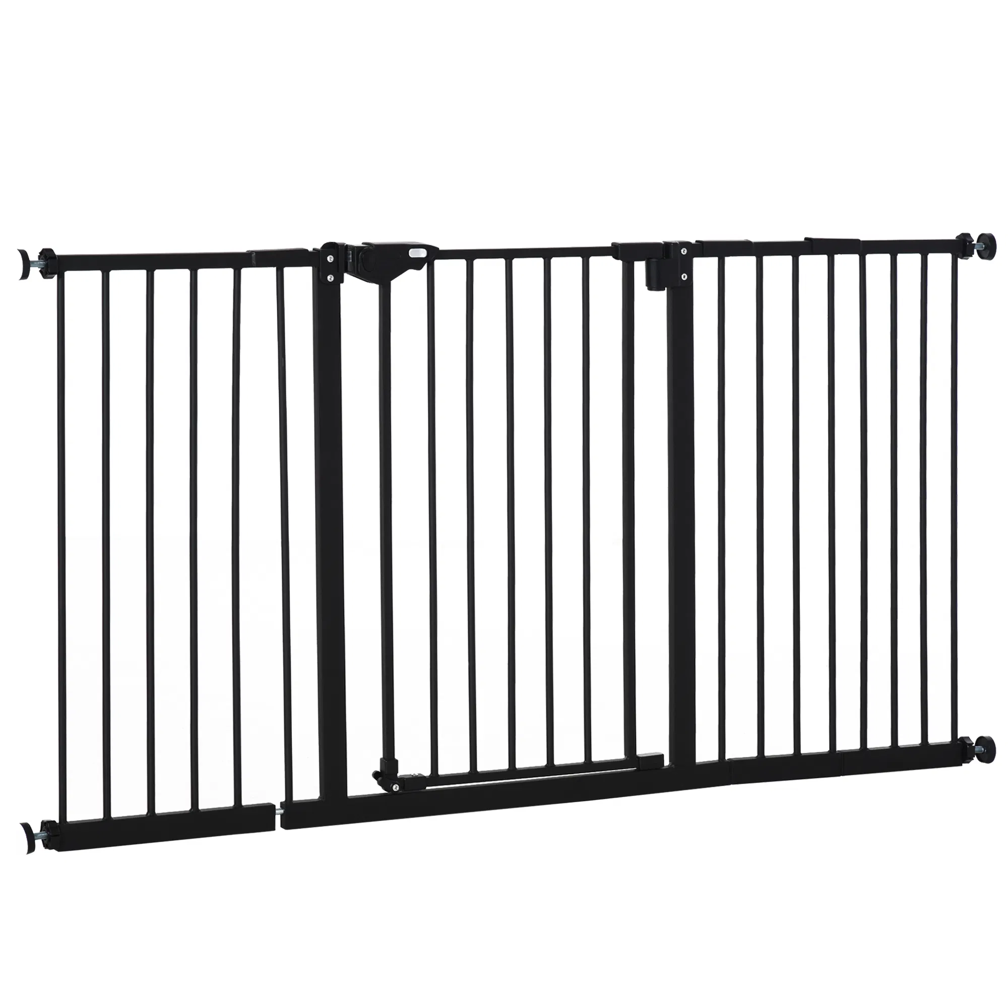 Pet Gate with Door Dog Gate and Barrier Indoor for Stairs Includes 7", 8", 12" Extensions…