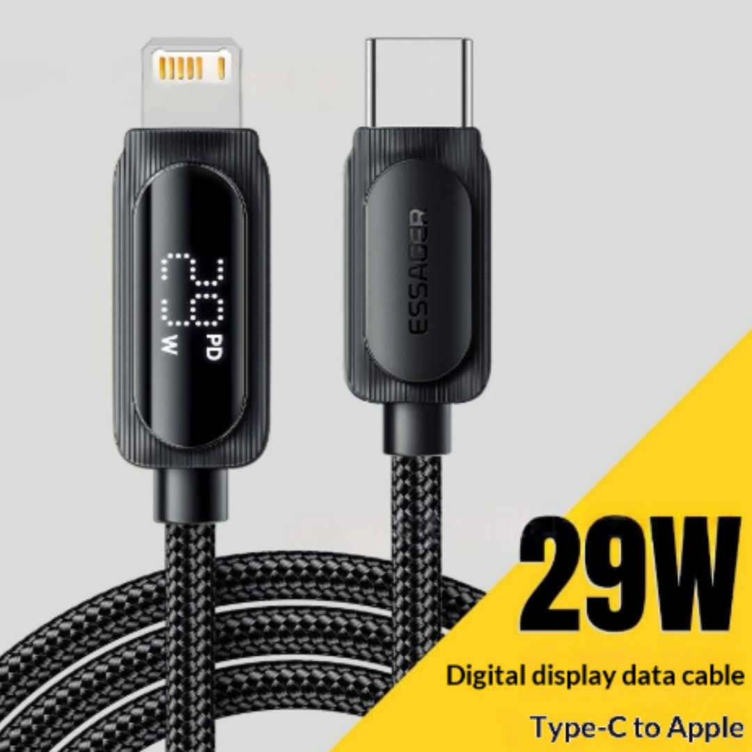 ESSAGER Xile Series C-L 29W Digital Display Charging Cable