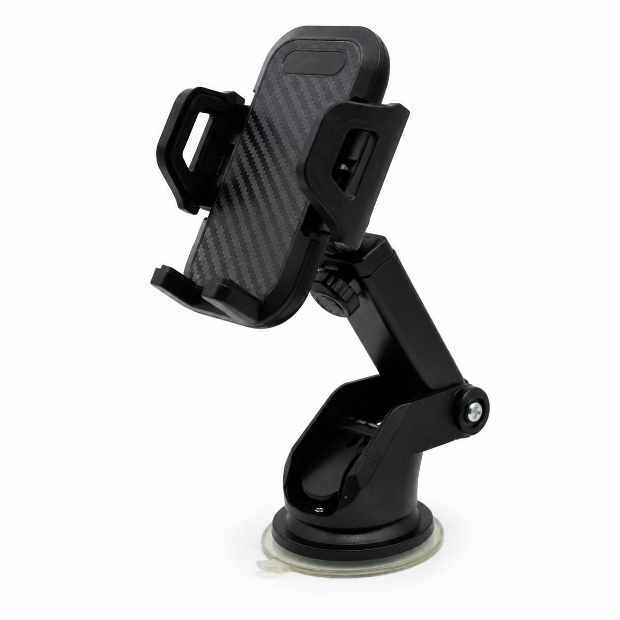 Car Phone Mount - 360° Rotating Silicone Suction Cup, Adjustable Base, One-click Release