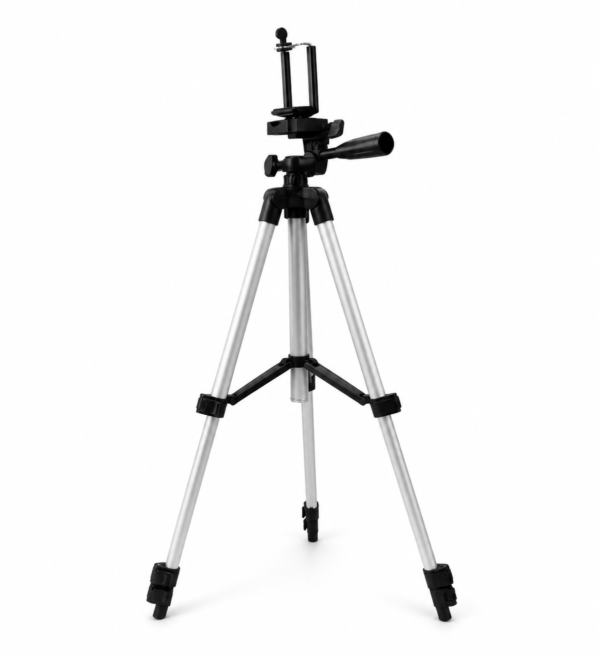 Retractable 3-section Aluminum Phone Tripod With Bubble Level For Selfies And Live…